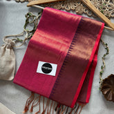 Indupriyaa Gajri Handloom Tissue Cotton saree
